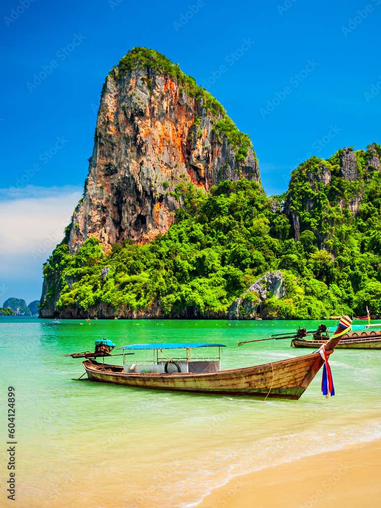 Plage, Bateau, Thaïlande puzzle en ligne