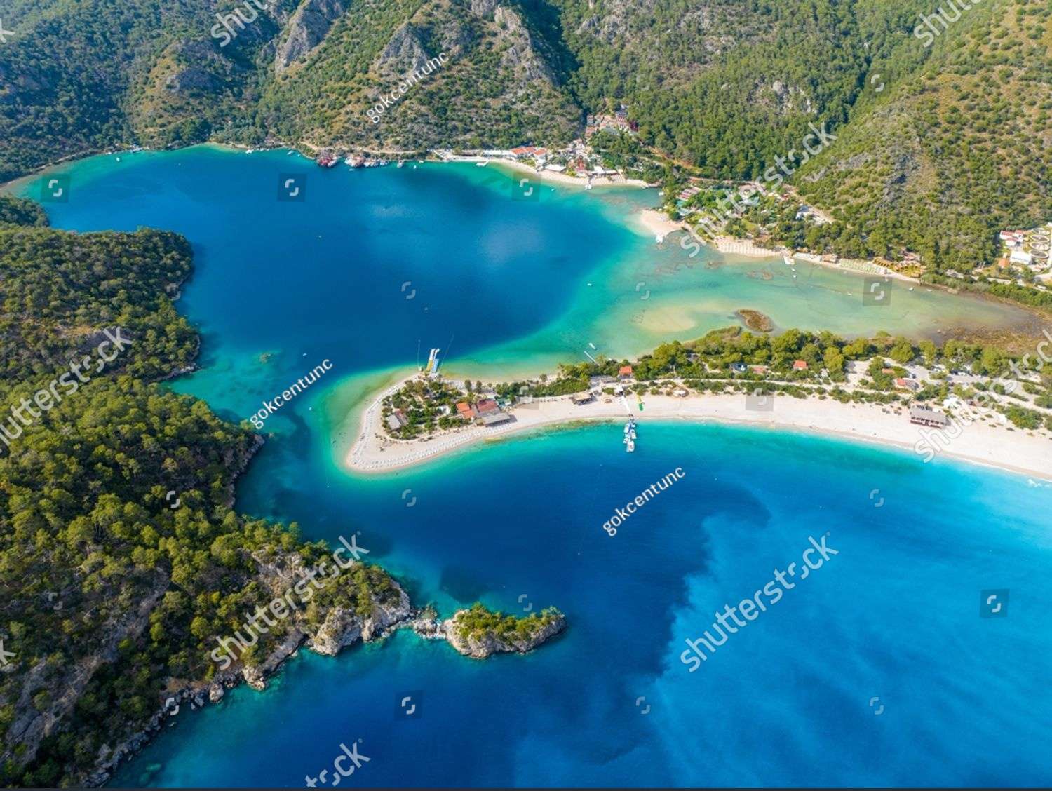 Flygfoto över Fethiye, Mugla, Türkiye Pussel online