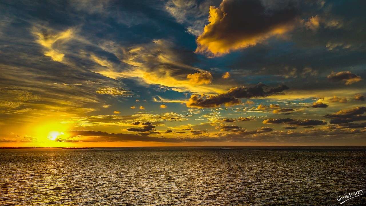 Puesta De Sol, Verano, Playa rompecabezas en línea