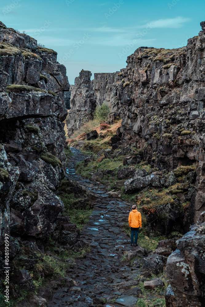 Canyon d'Almannagja, Islande puzzle en ligne