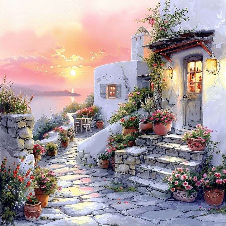 Chalet Coucher de Soleil puzzle en ligne