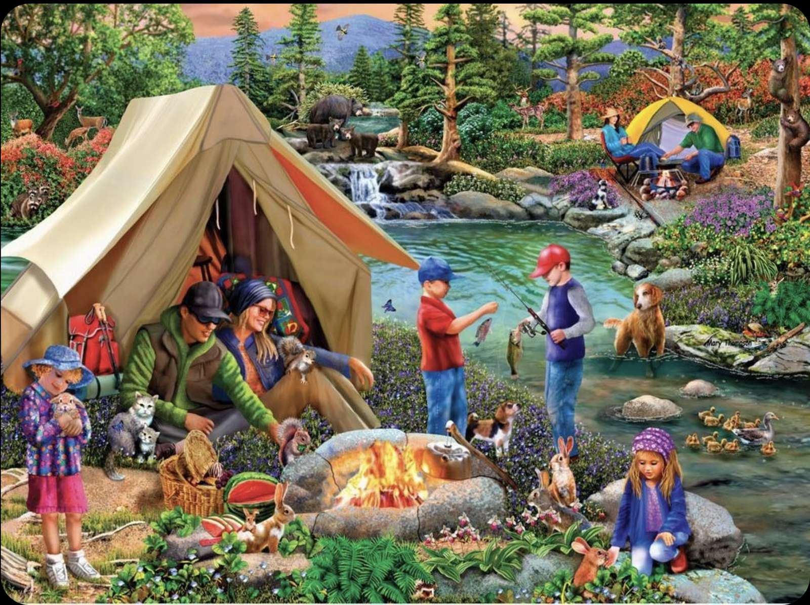 Camping în natură jigsaw puzzle online