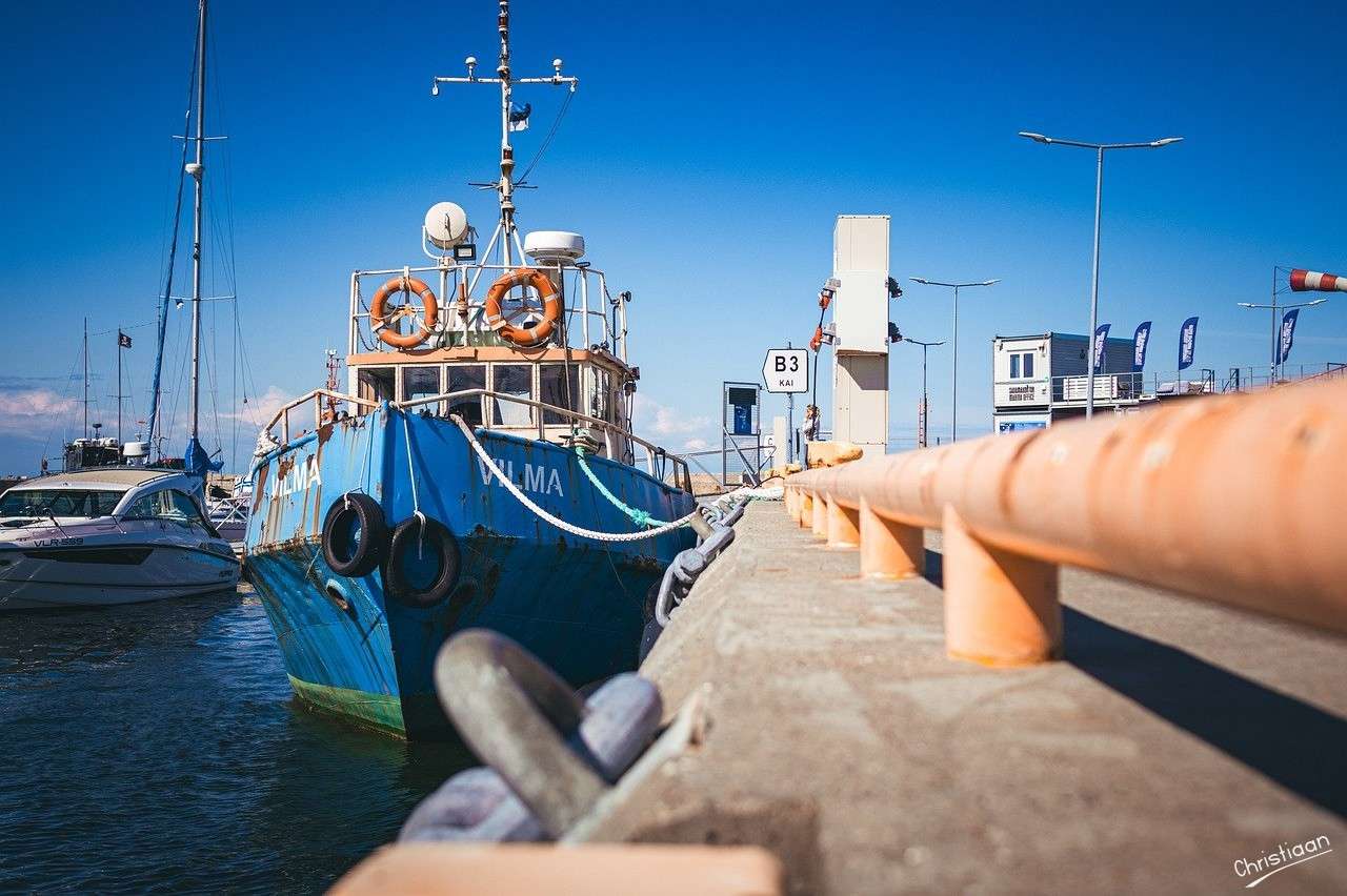 Porto, barco, iate, navio. quebra-cabeças online