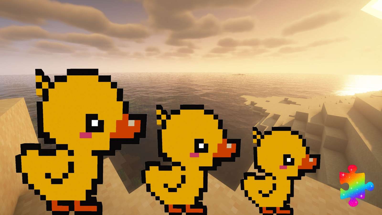 Minecraft Duck Family Pussel online