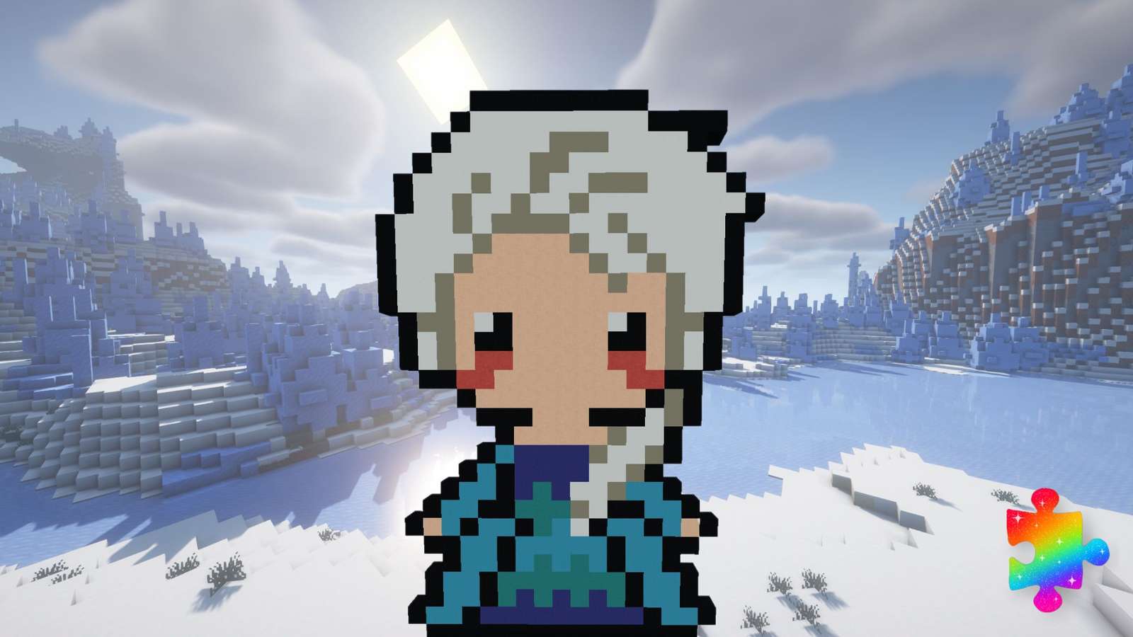 Minecraft Elsa de Frozen rompecabezas en línea