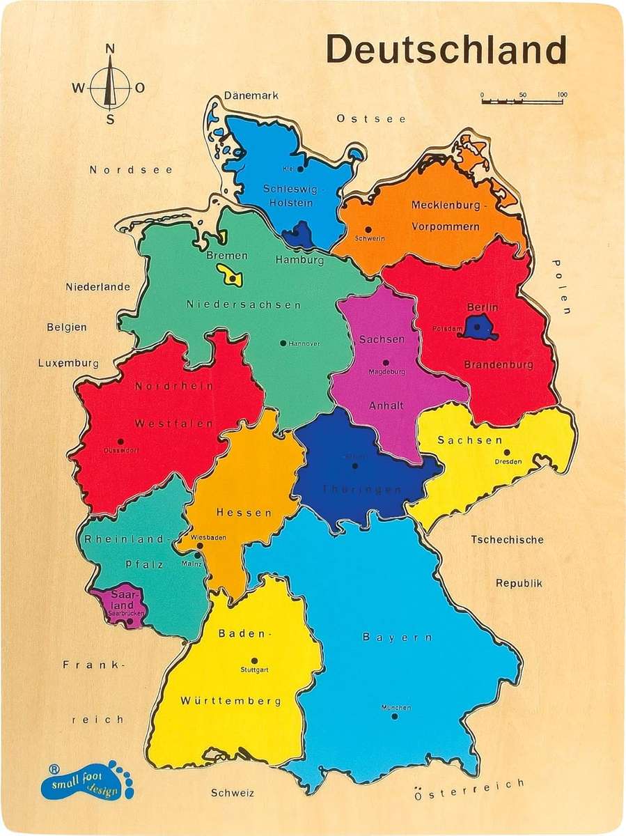 map of Germany jigsaw puzzle online