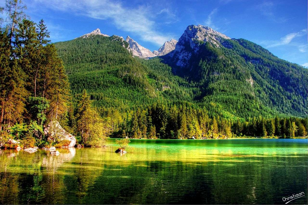 Ramsau, Hintersee vorpommern, Alpen. legpuzzel online