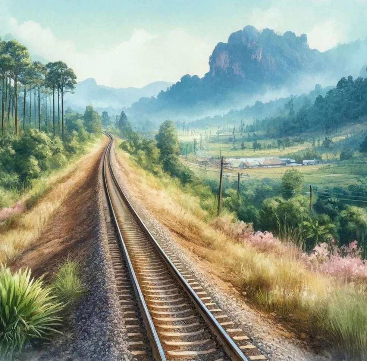 Paysage ferroviaire puzzle en ligne