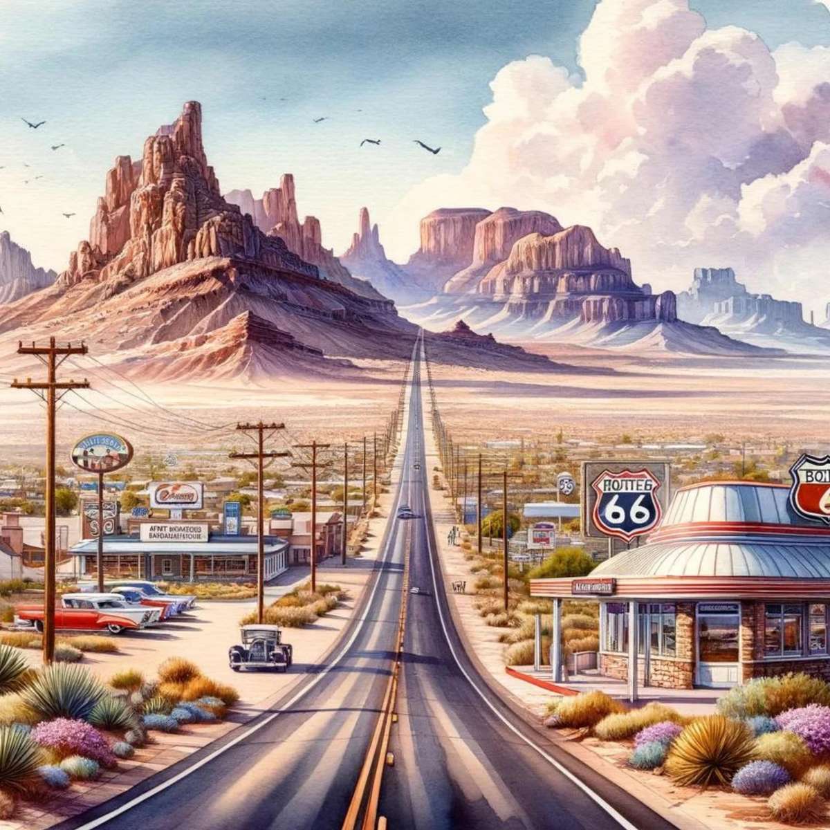 Route 66 Oklahoma puzzle online