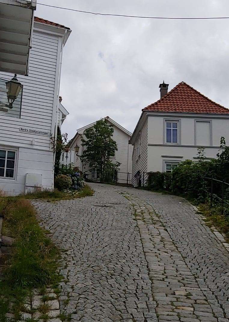 calle cuesta arriba Noruega rompecabezas en línea