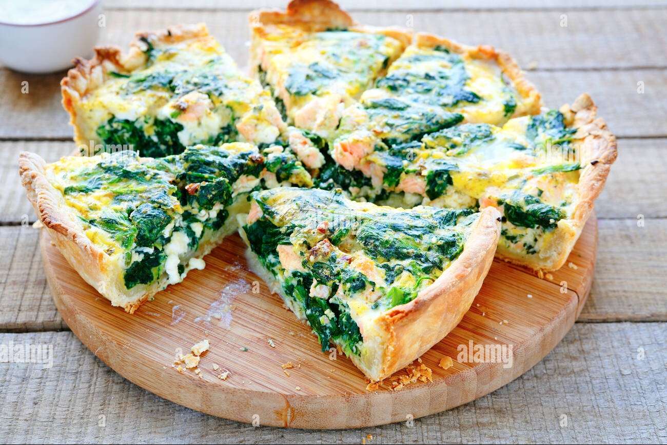 Fish Tart with Spinach jigsaw puzzle online