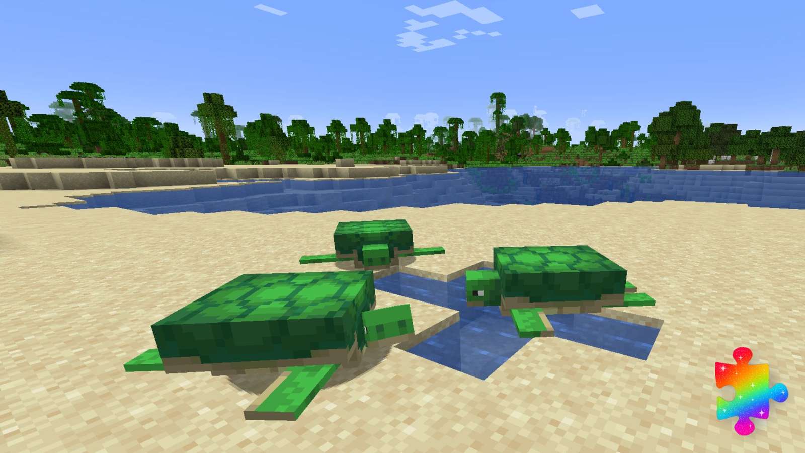 Minecraft のカメの家族 ジグソーパズルオンライン