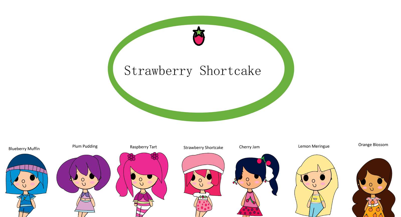 Strawberry Shortcake-personages online puzzel