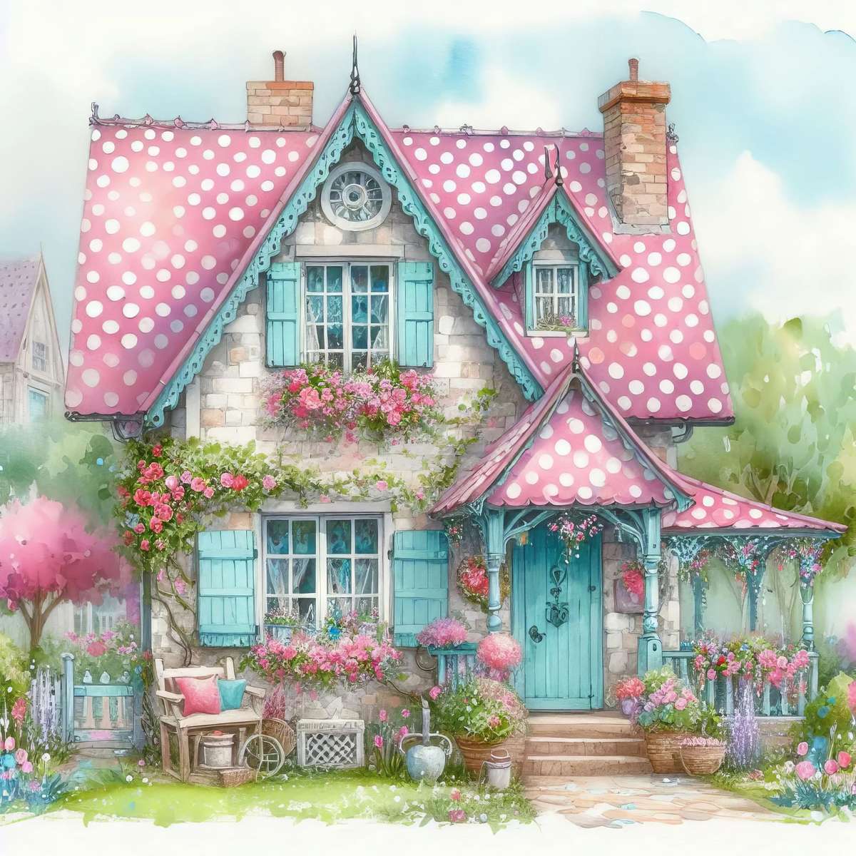 Polka Dot Cottage jigsaw puzzle online