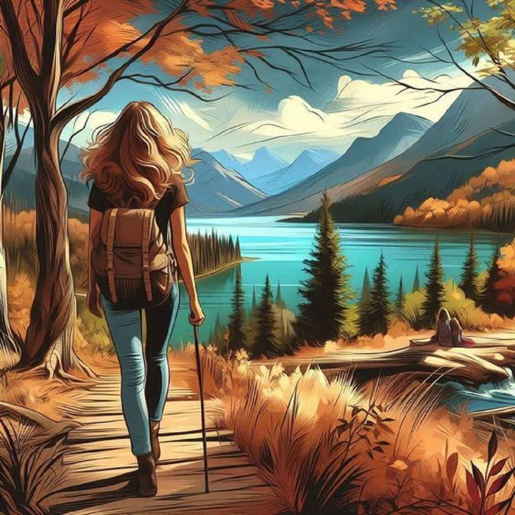 a hiker jigsaw puzzle online