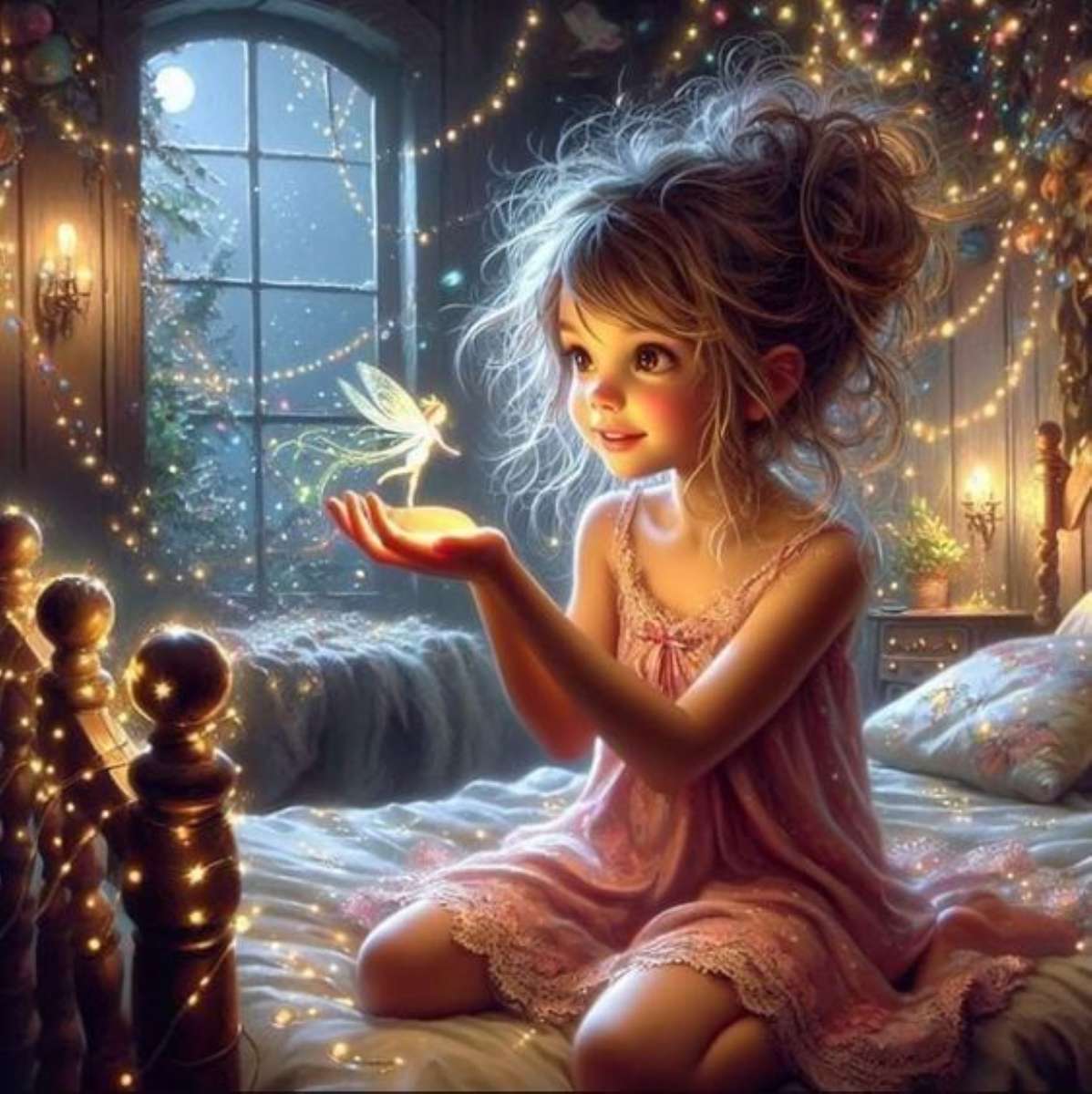 magical good evening for a little girl online puzzle