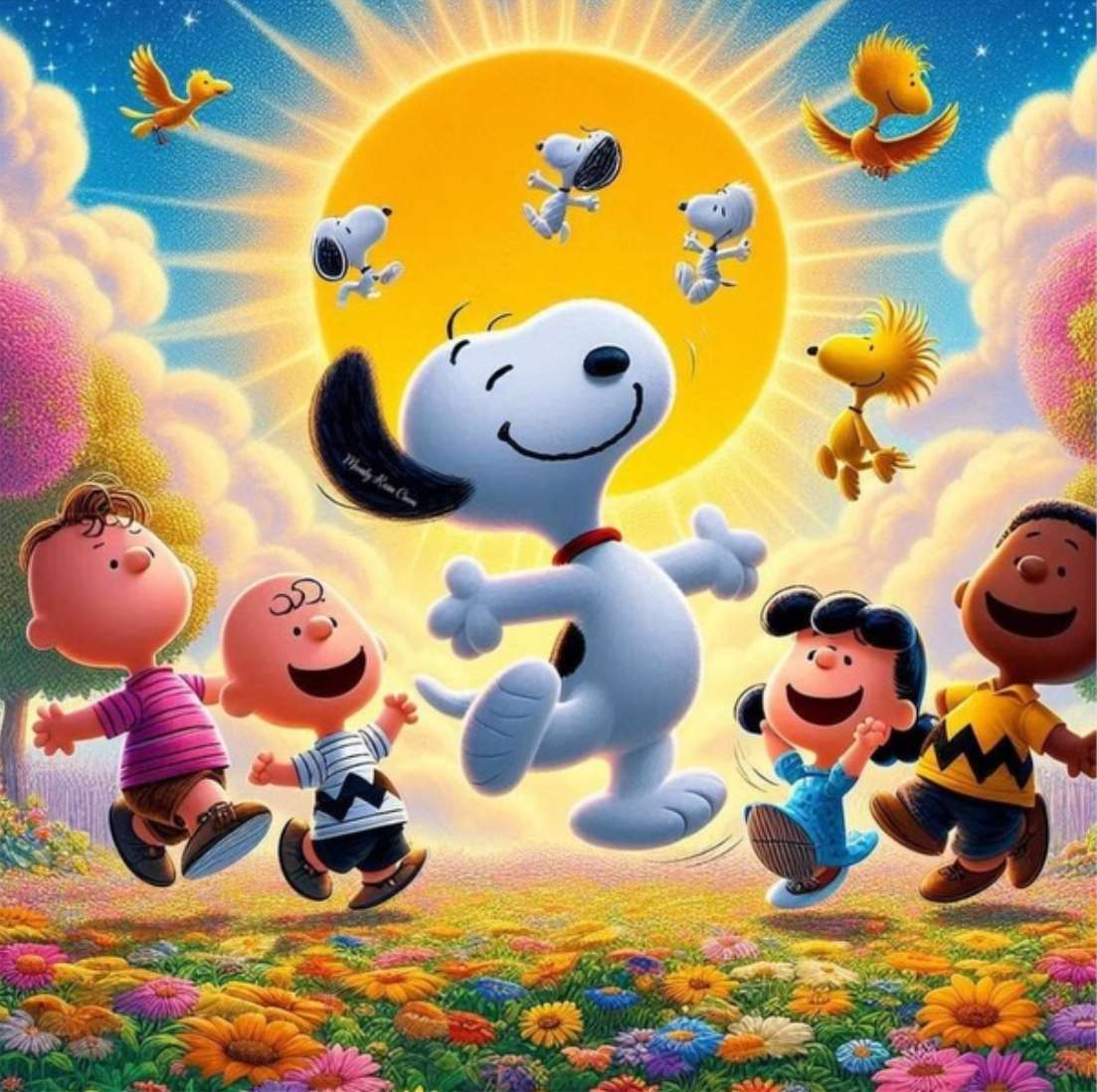 Wenn Snoopy glücklich ist, sind alle glücklich Puzzlespiel online