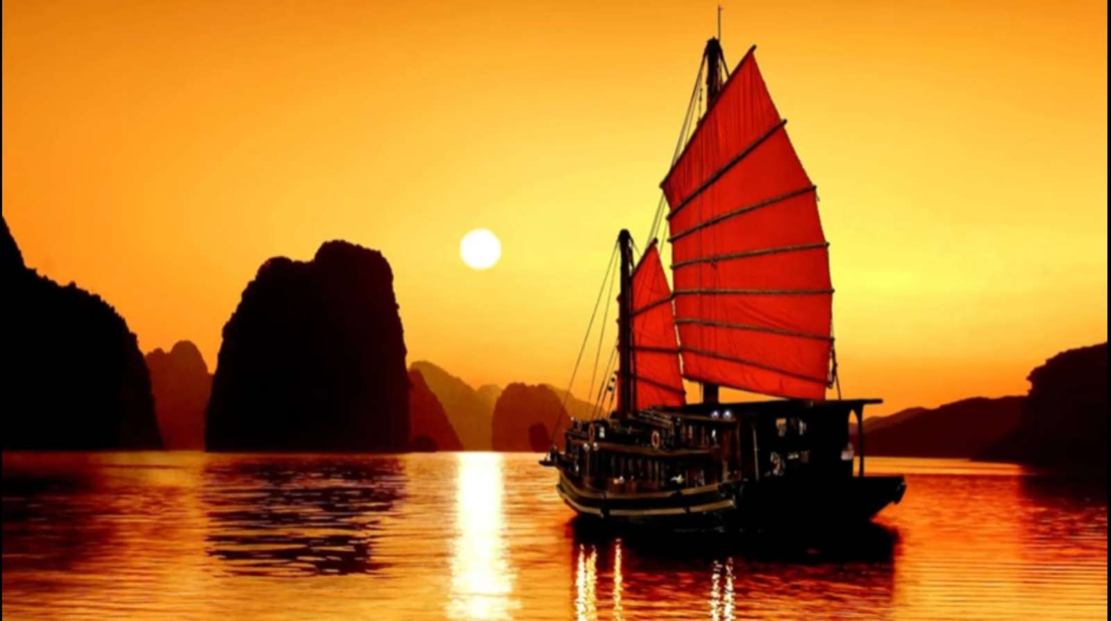 Sunset over Vietnam online puzzle