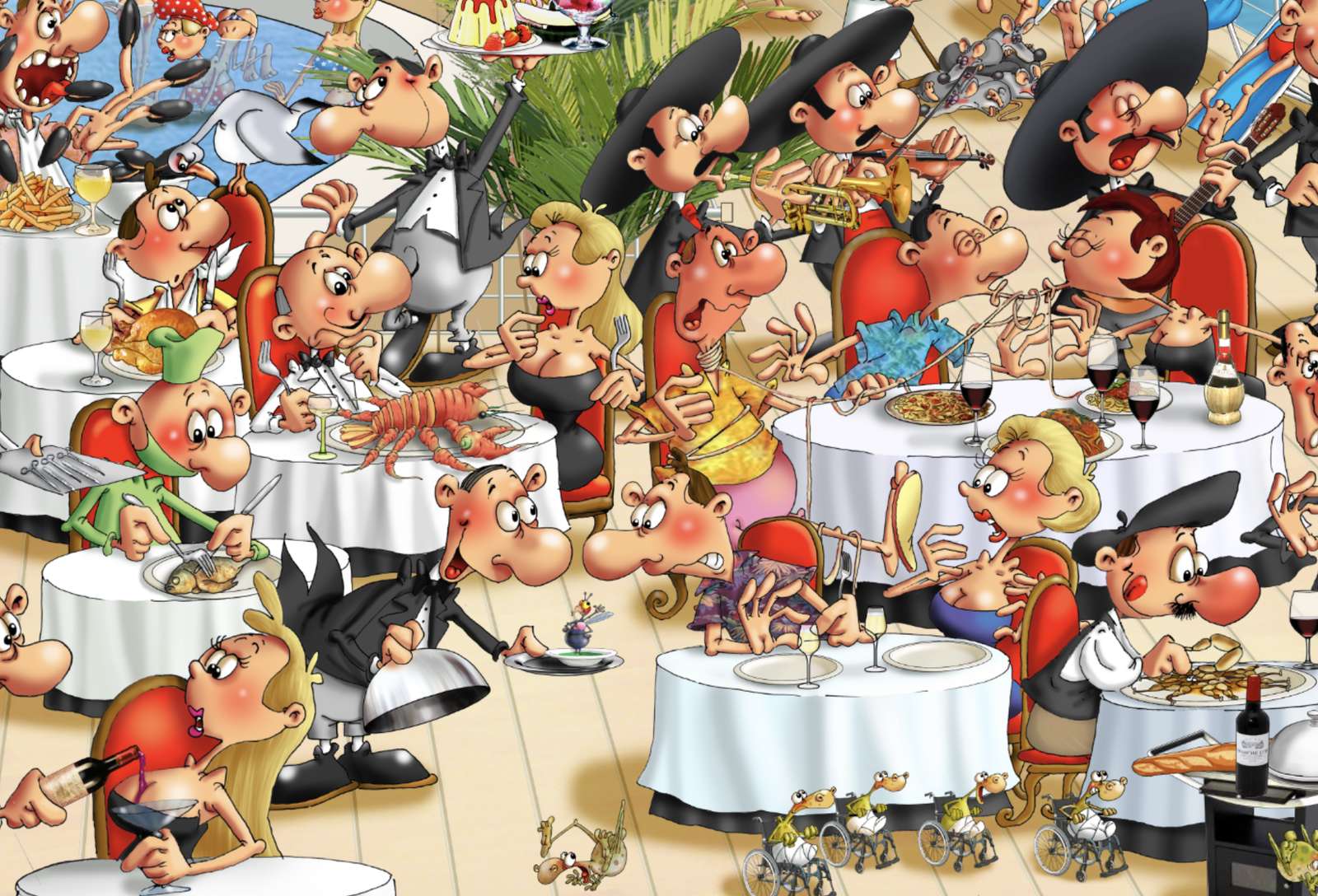 La Fiesta au Restaurant puzzle en ligne