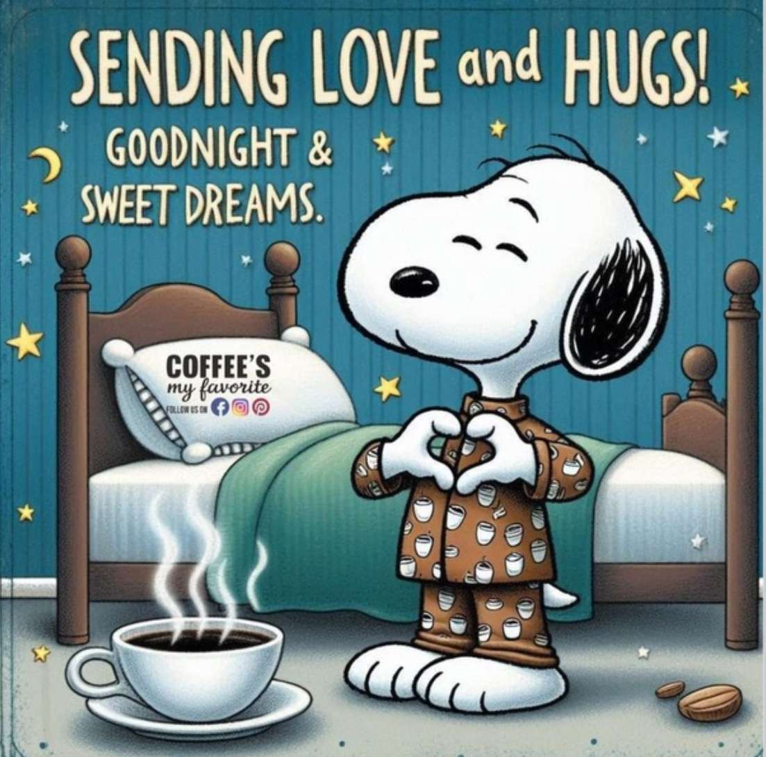 Snoopy loves his decaf coffee at bedtime. jigsaw puzzle online