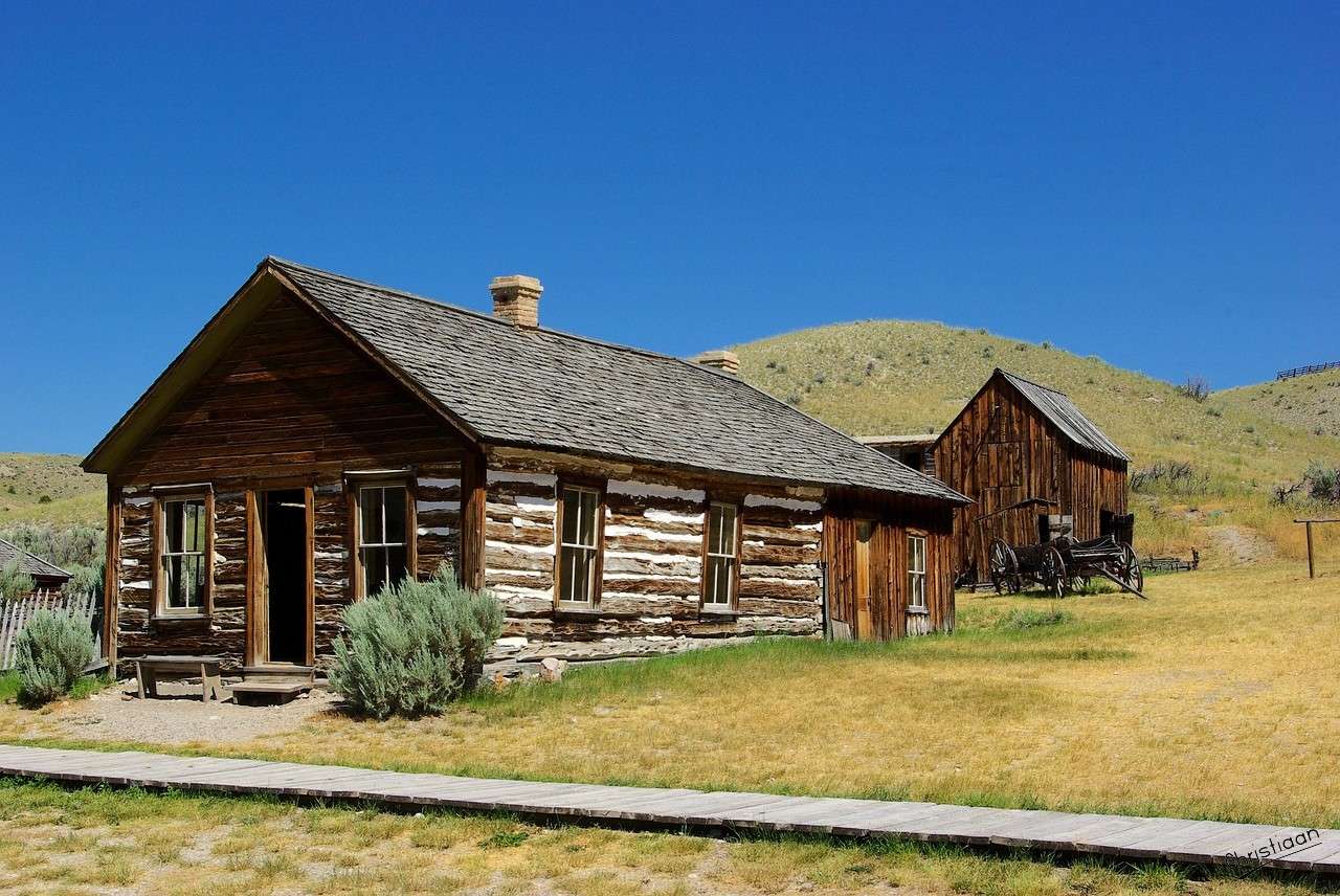 Casa Bannack Montana, Montana, SUA. jigsaw puzzle online