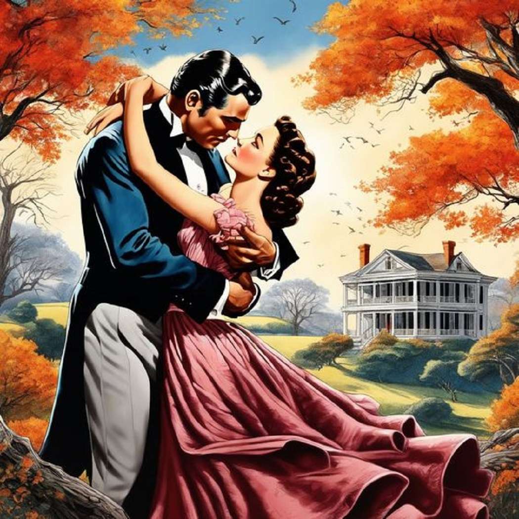 Rhett Butler și Scarlett O'Hara puzzle online