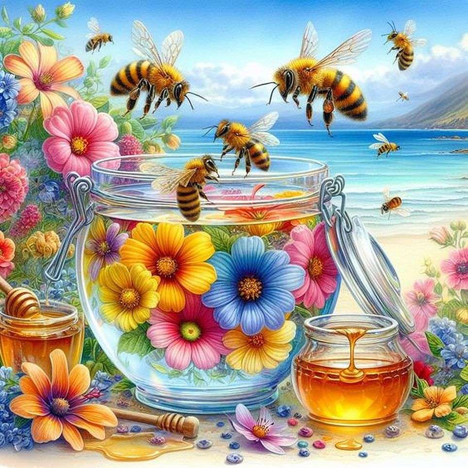 Bienen und Honig Puzzlespiel online