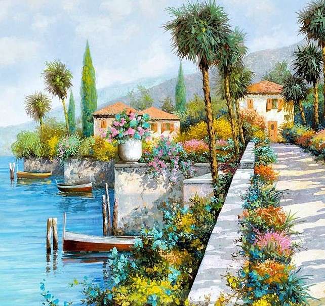 Guido Borelli. À beira do lago quebra-cabeças online