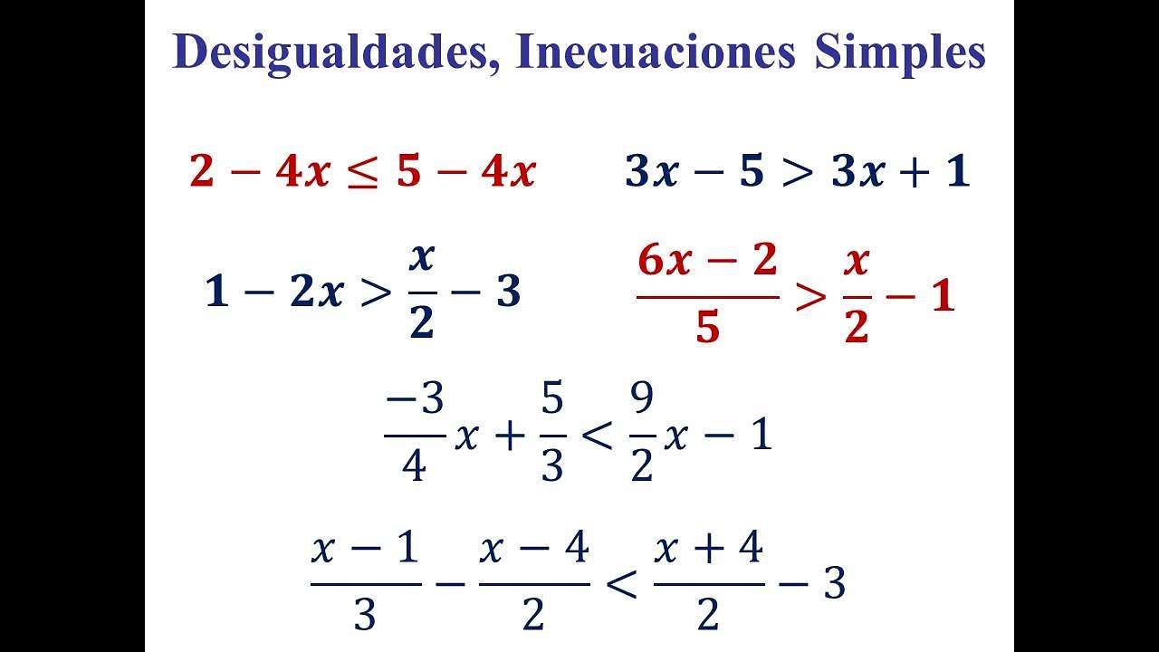 inecuacion пазл онлайн