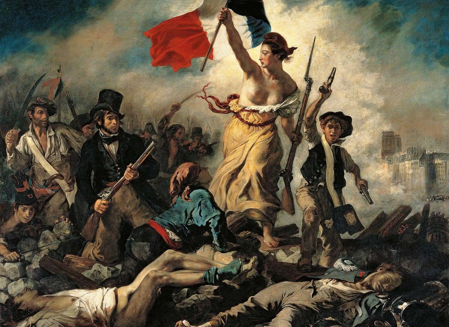 La libertad guiando al pueblo Delacroix rompecabezas en línea