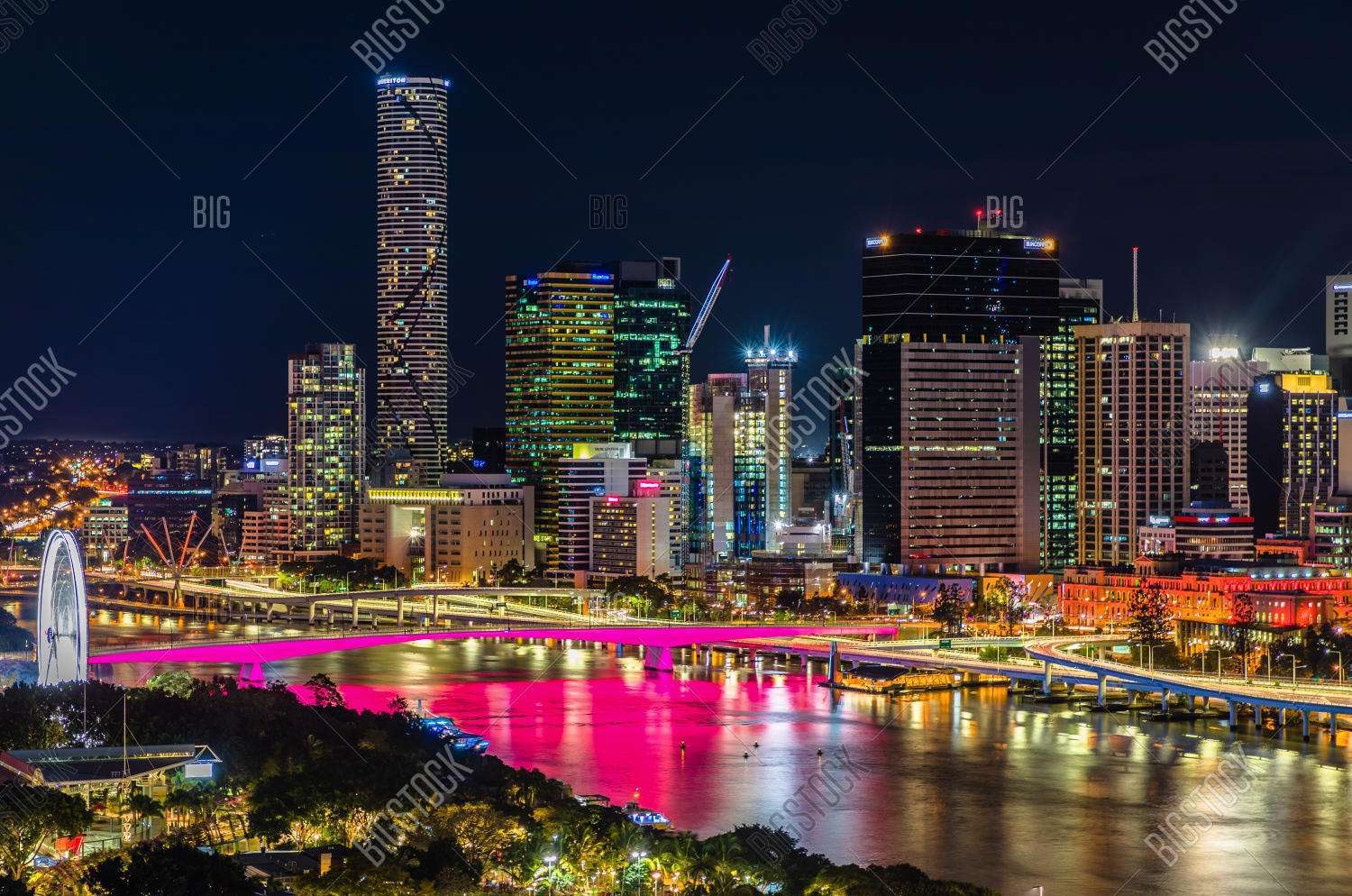 Brisbane Bij Nacht Australië legpuzzel online