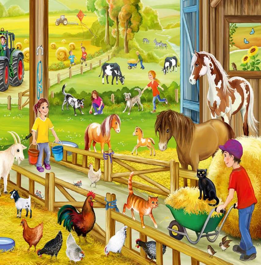 Dieren op de boerderij legpuzzel online