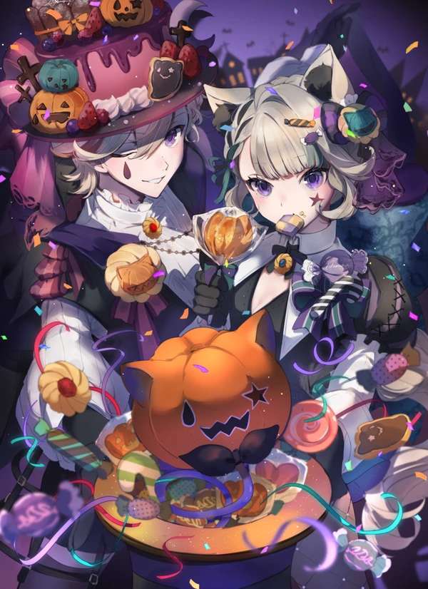 Lyney e Lynette per Halloween Genshin puzzle online