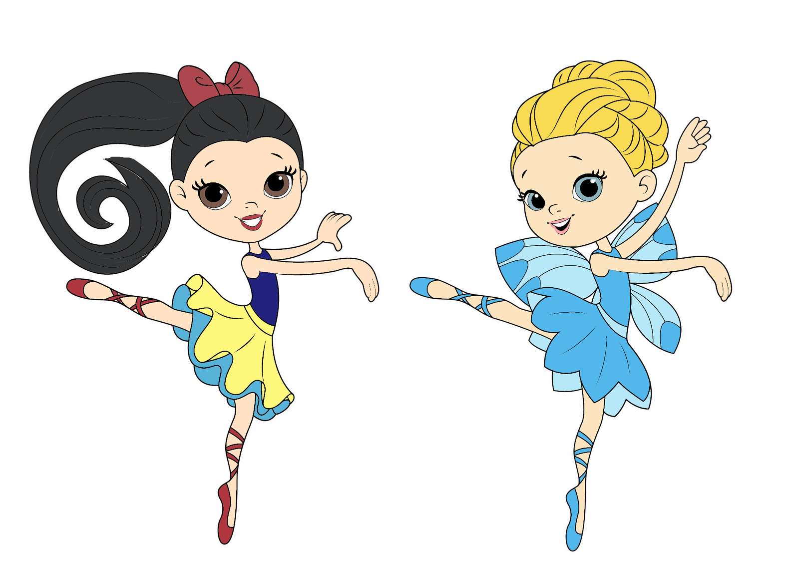 Transformação de bailarinas como princesa da Disney, Branca de Neve puzzle online