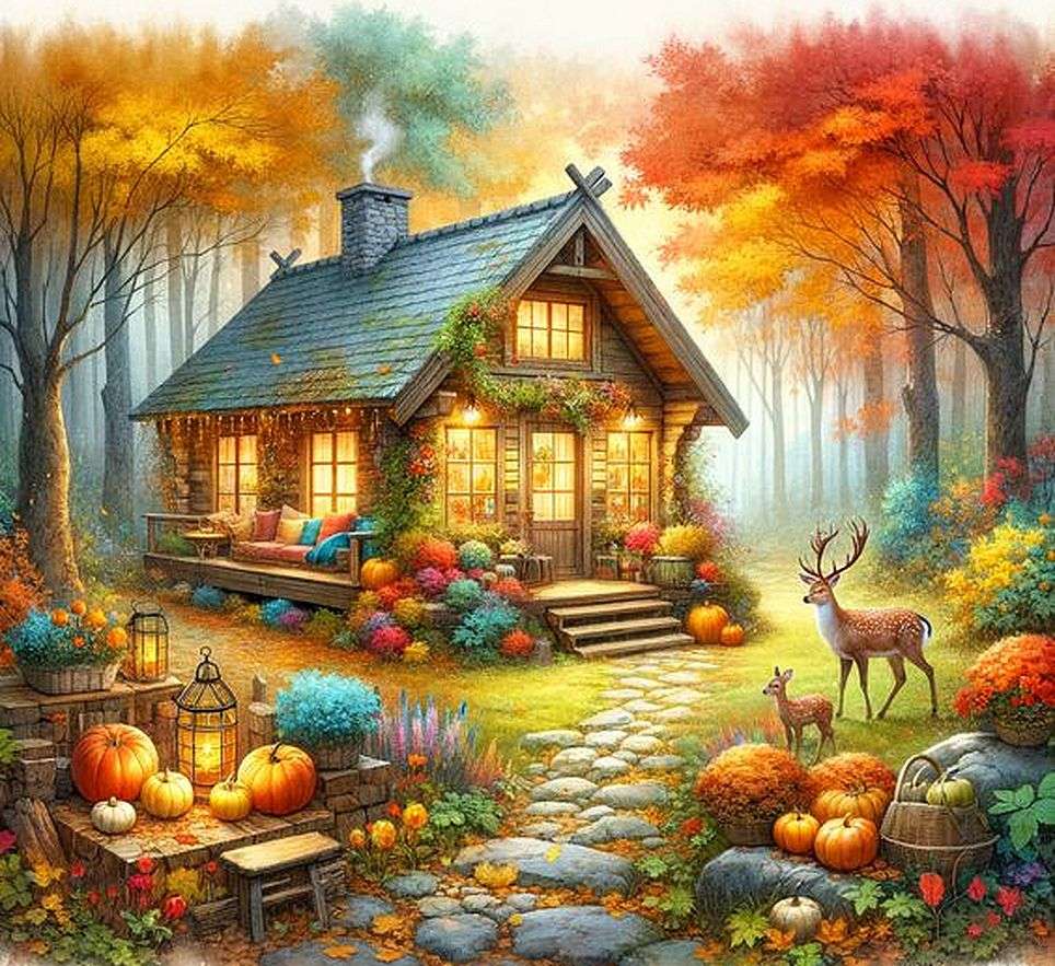 Whimsical Autumn Woodland online puzzle