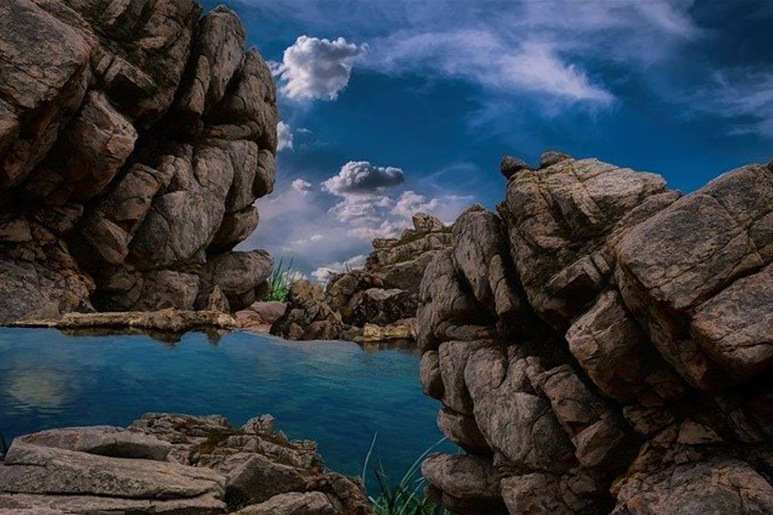 Lago in montagna puzzle online