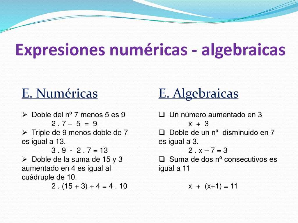 espressioni numeriche puzzle online