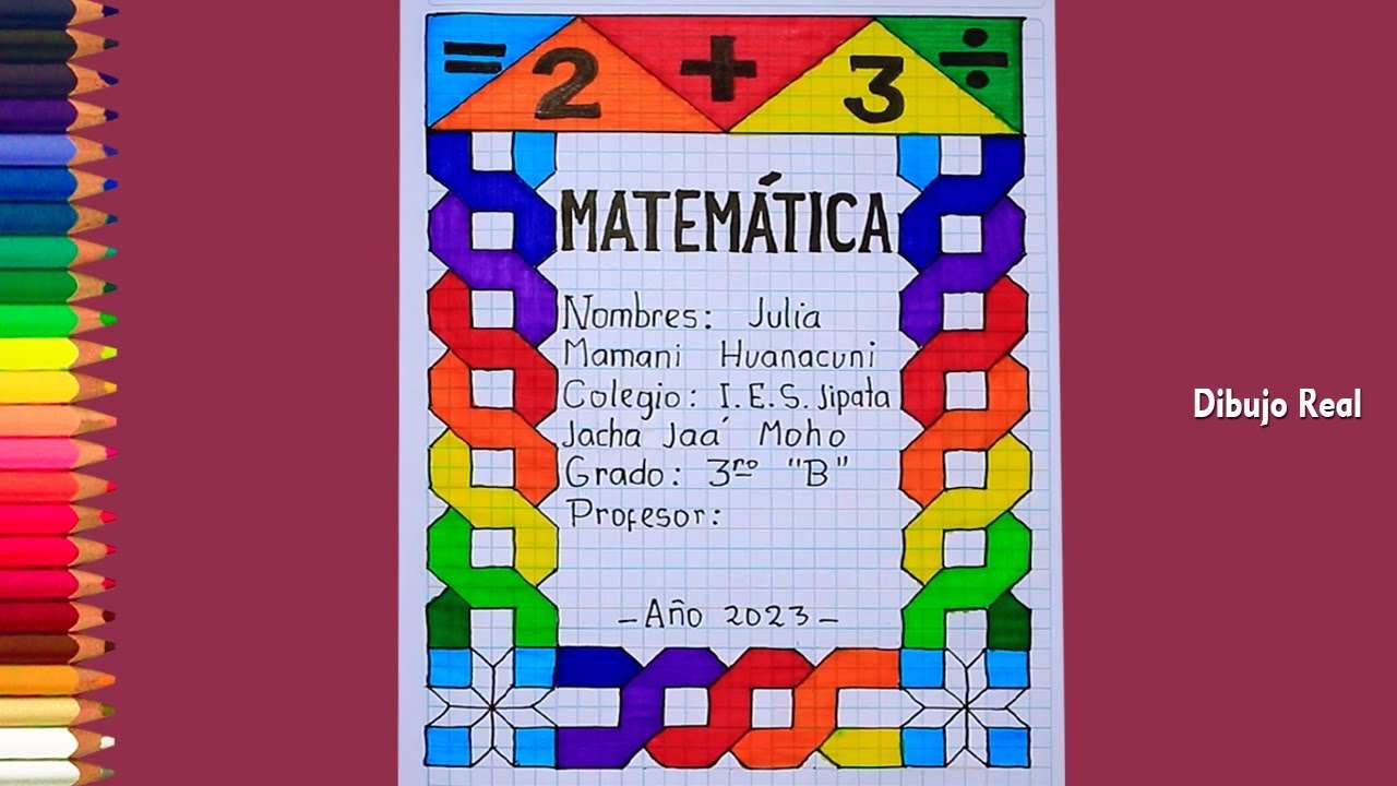 CARATULA DE MATEMATICA legpuzzel online