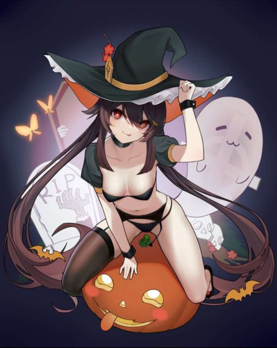 魔女胡桃ハロウィン原神 オンラインパズル