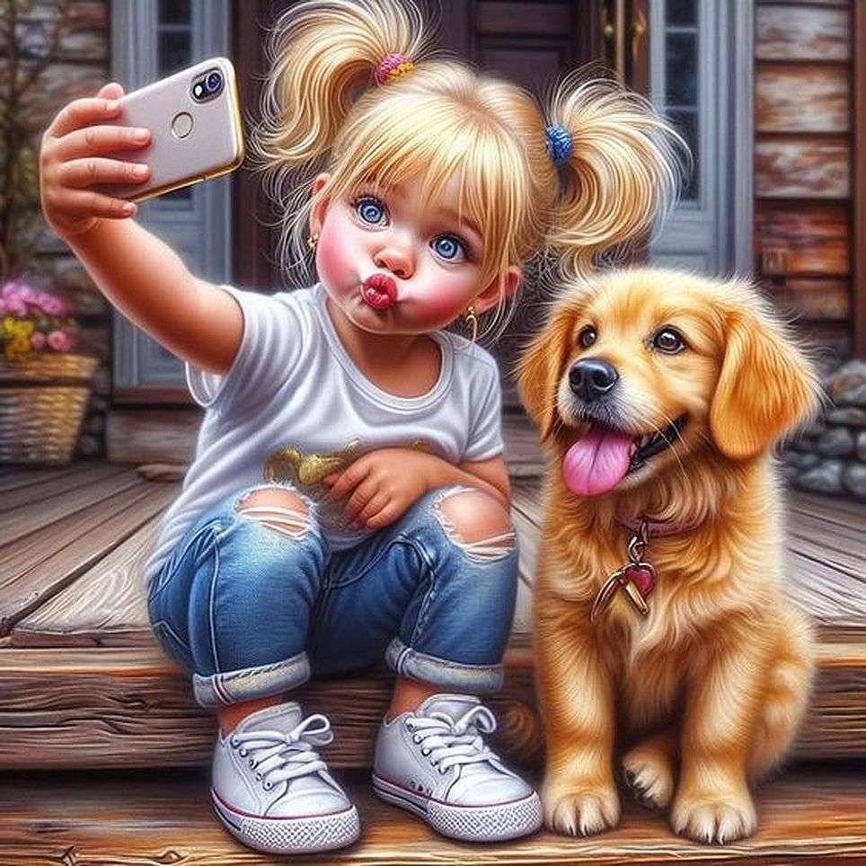 Selfie kisses online puzzle