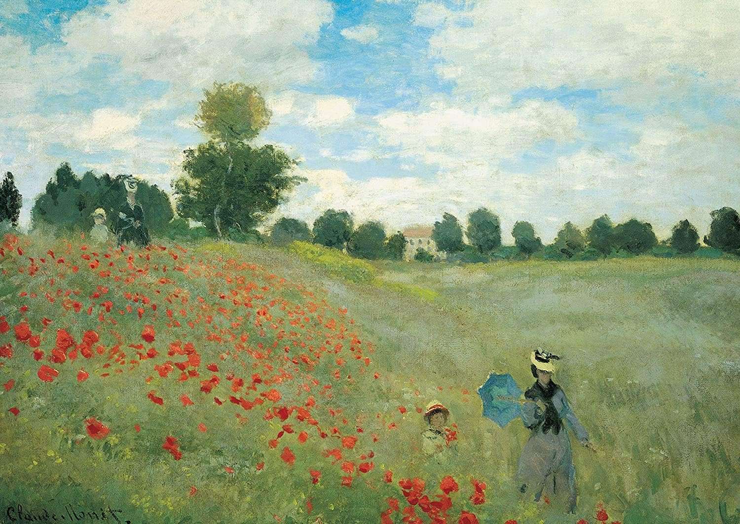 Mohnblumen in Argenteuil von Claude Monet Puzzlespiel online