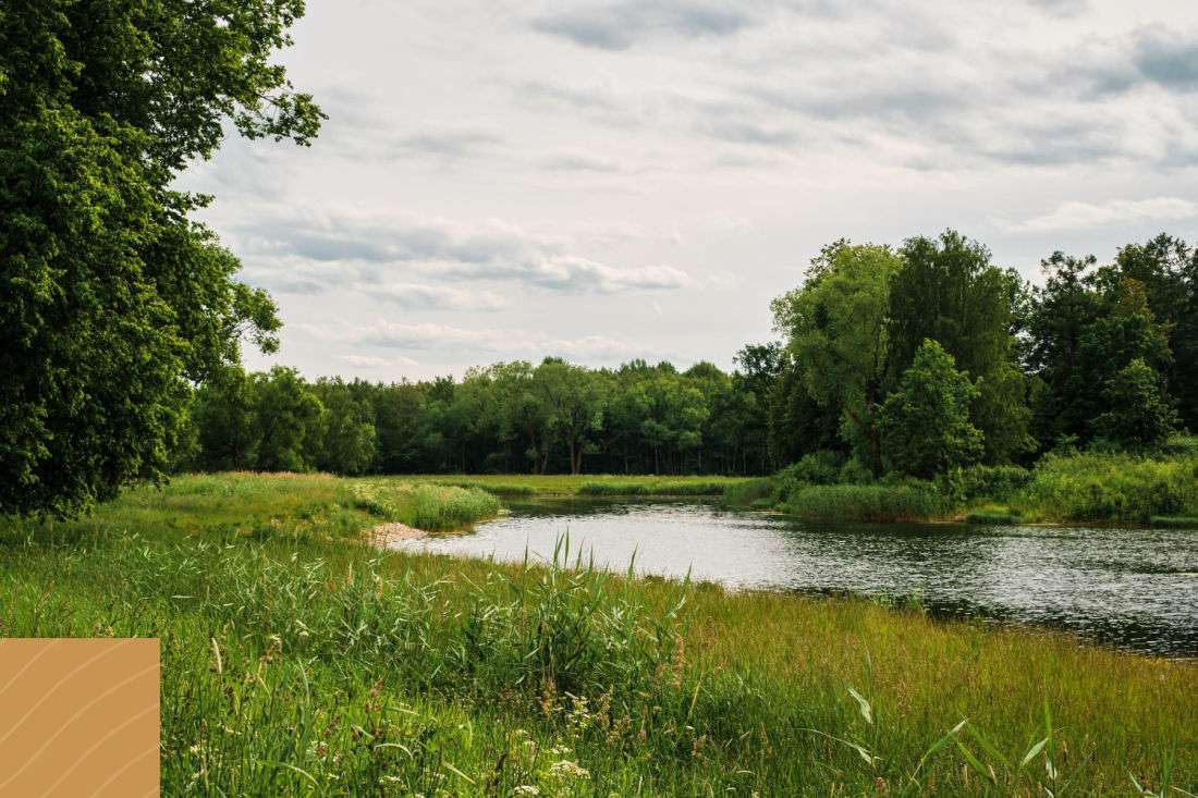 Pools landschap met een rivier online puzzel