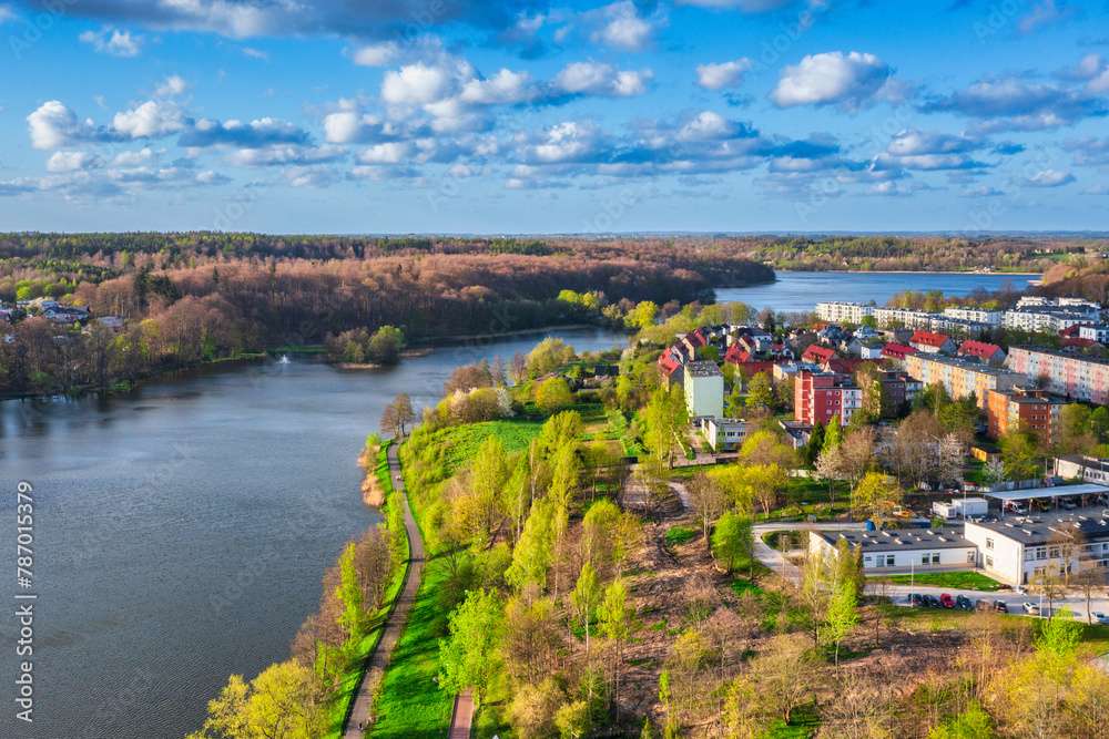 Kartuzy with a view of the Kashubian Lake in Poland online puzzle