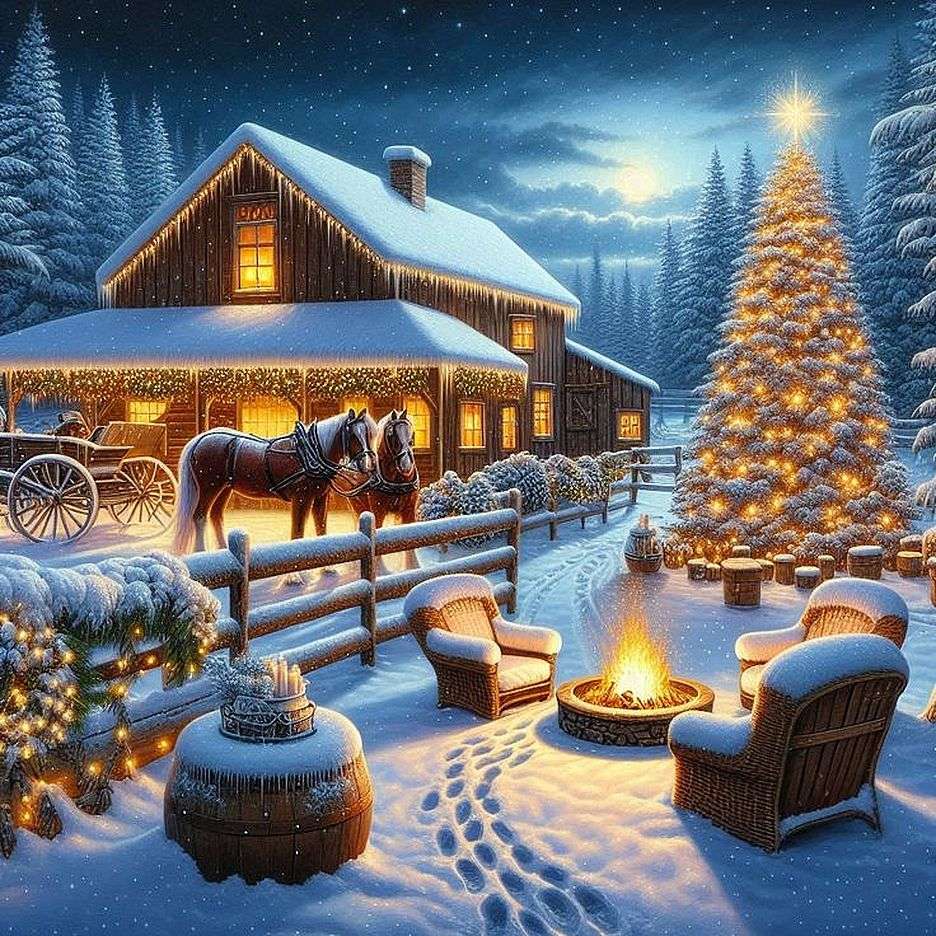 A great winter night jigsaw puzzle online