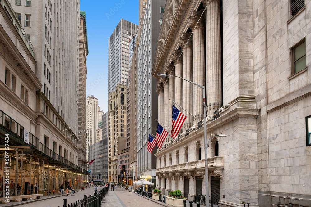 Wall Street na Manhattanu v USA skládačky online