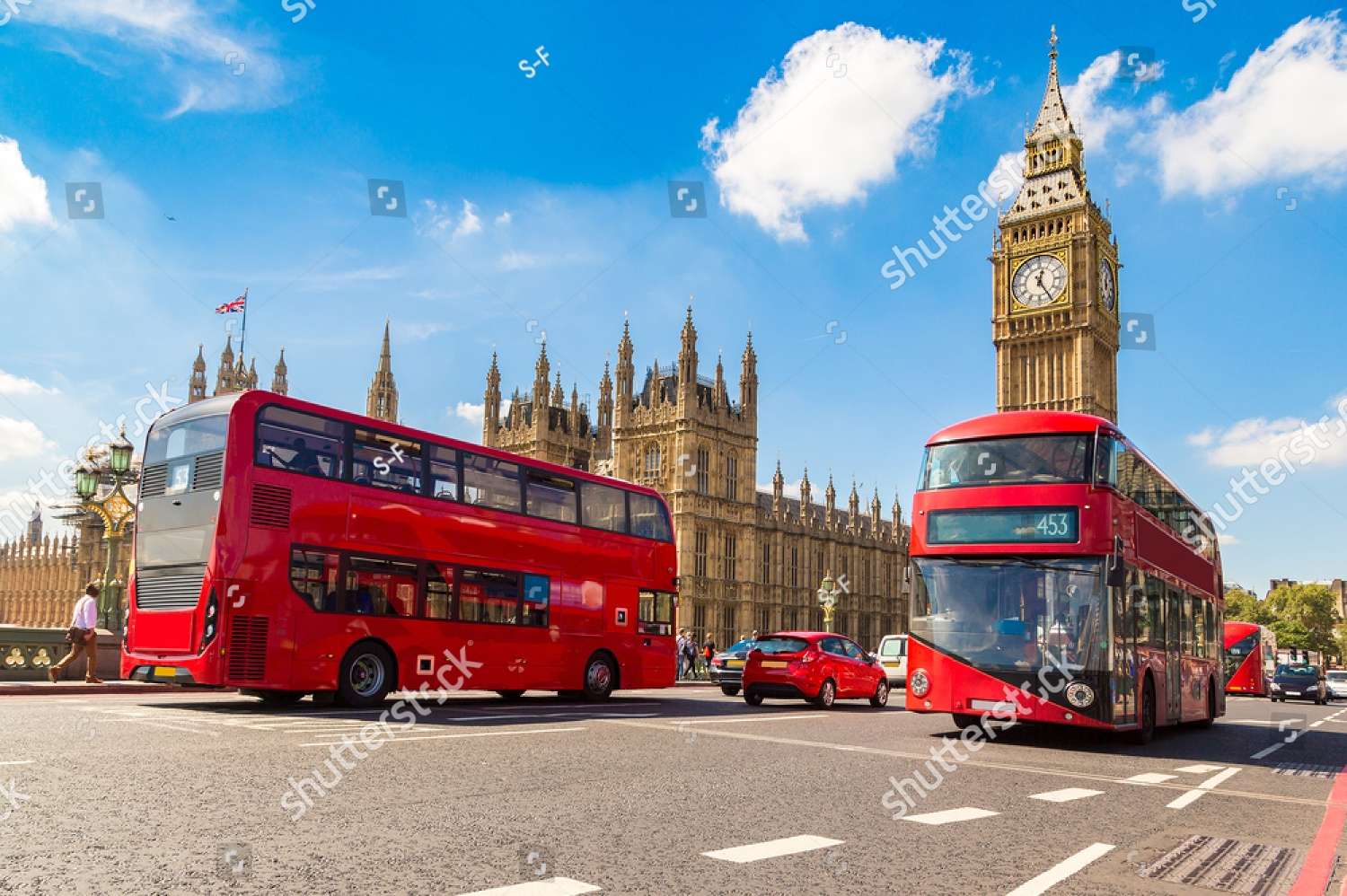 Autobuze cu etaj din Londra puzzle online