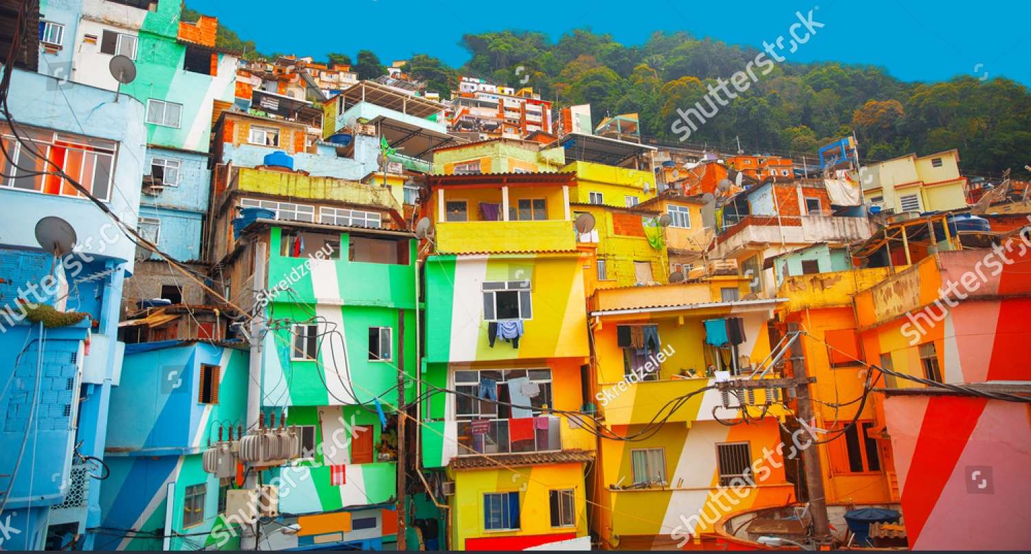 Clădiri colorate din Rio De Janeiro, Brazilia puzzle online