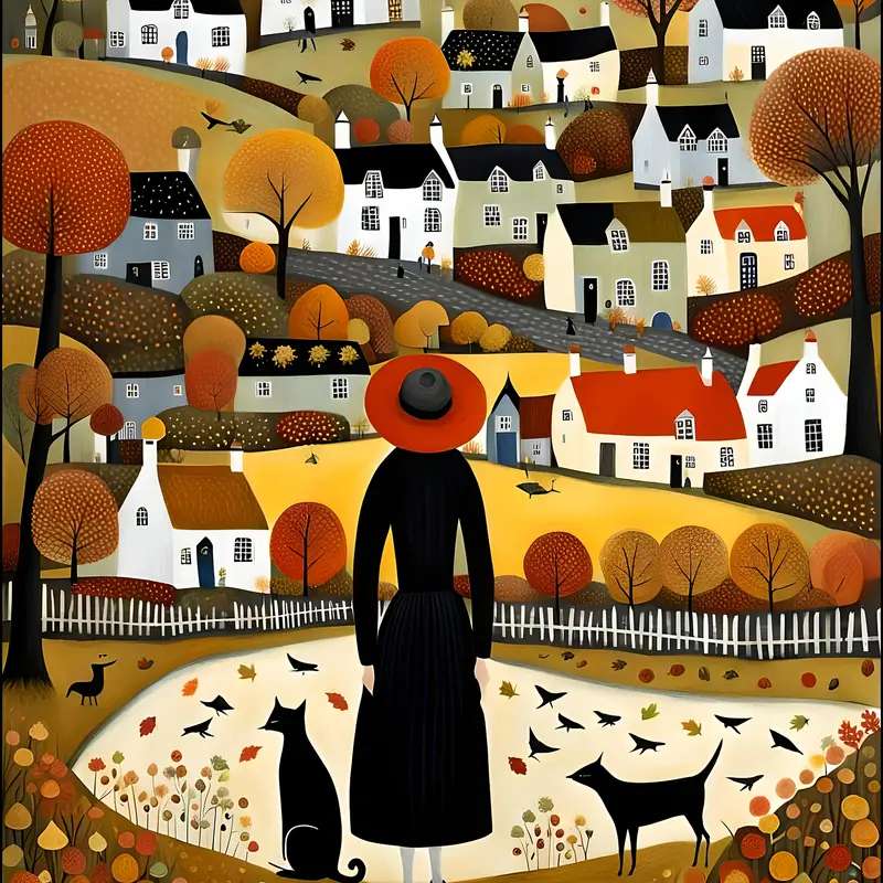 lonely lady with cats jigsaw puzzle online