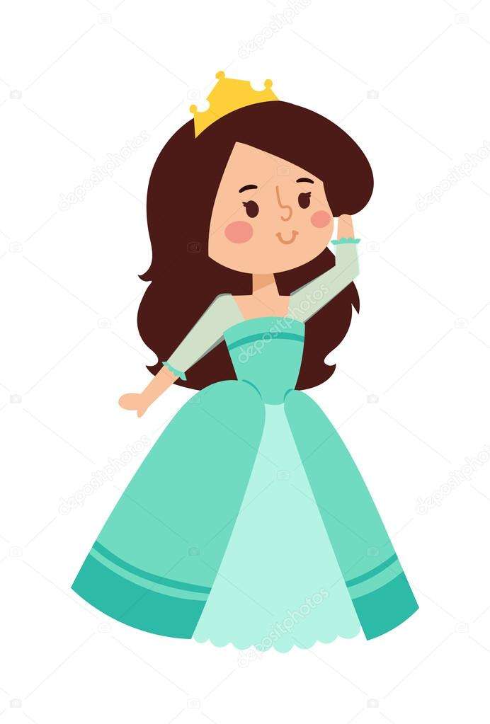 Personagem de vetor de princesa isolado Stock Vector by puzzle online