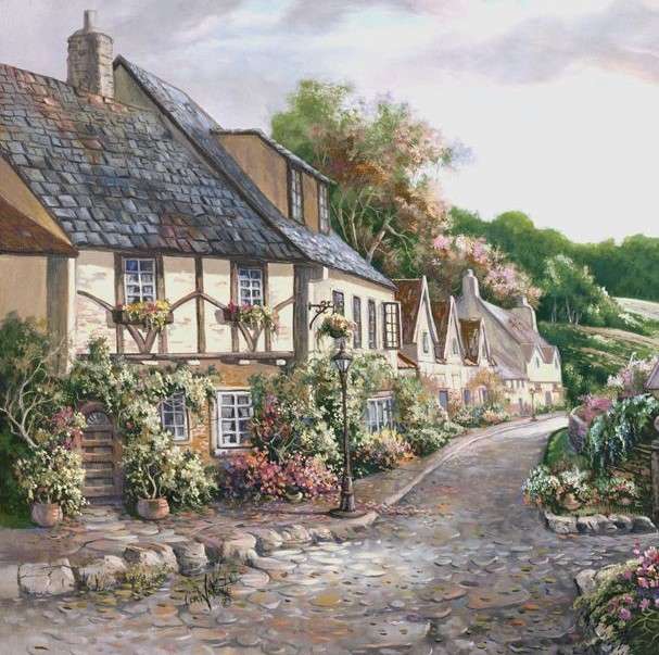 Traditional old houses in the countryside online puzzle